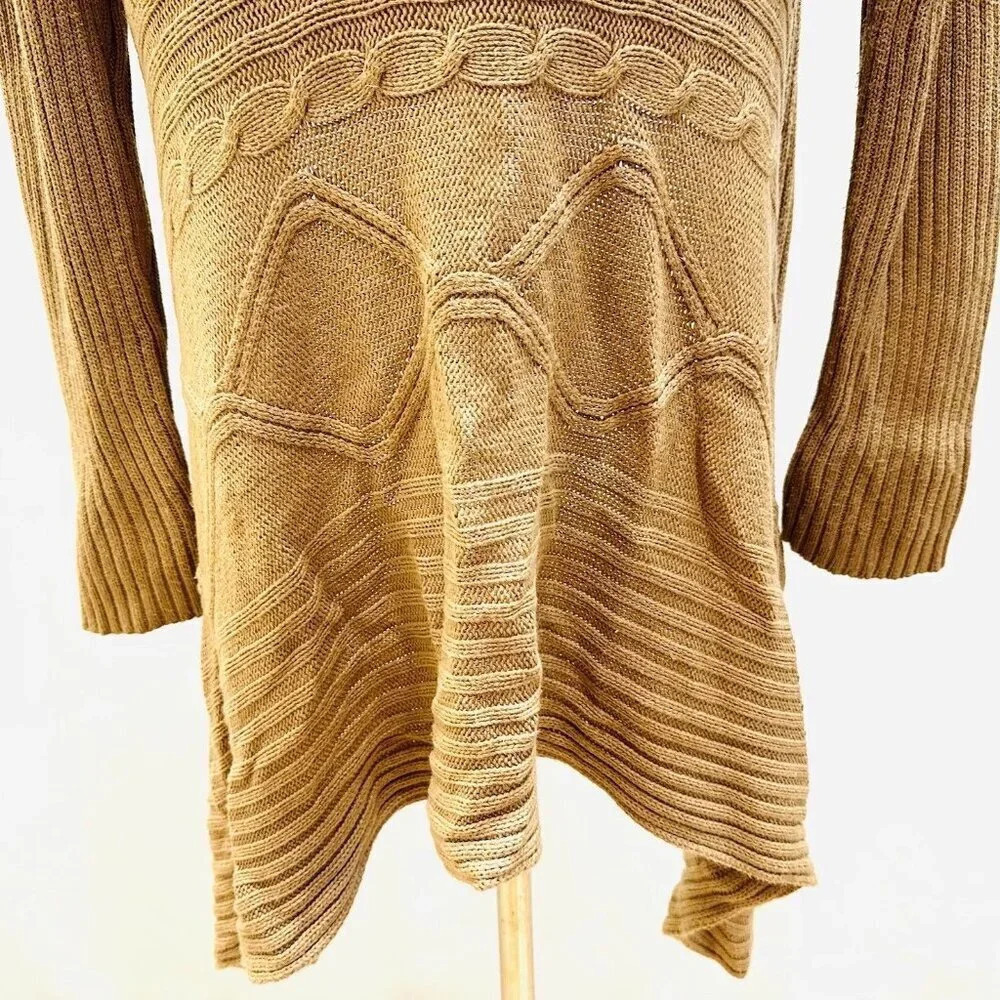 MERONA Women Long Sleeve Open Front Brown Casual Cardigan Sweater Size Small - Picture 12 of 15